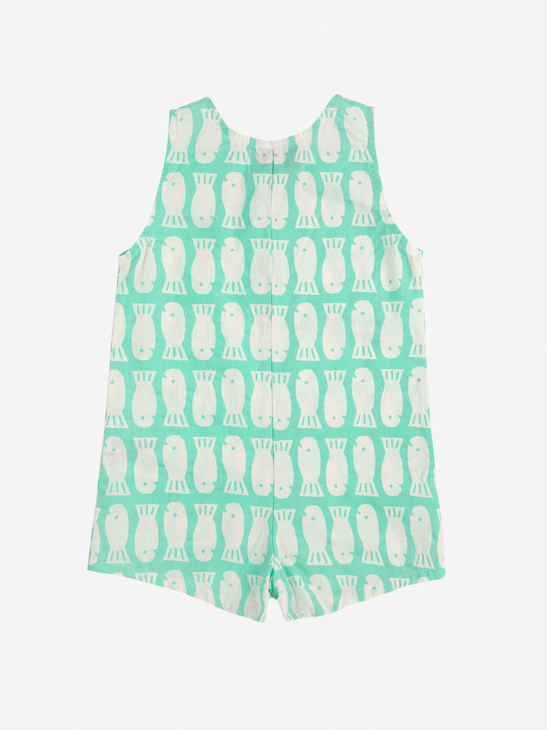 Bobo Choses Lucky Fish All Over Woven Playsuit - Light Green