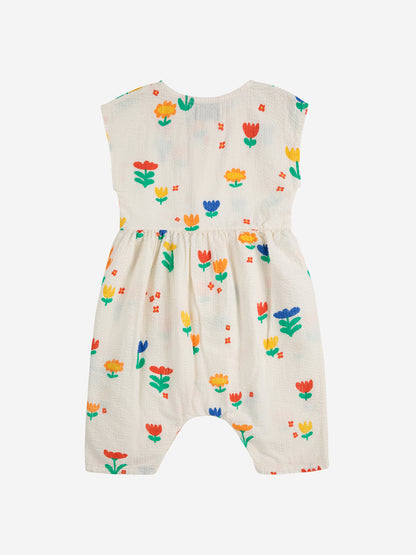 Bobo Choses Garden Party All Over Woven Overall - Off White