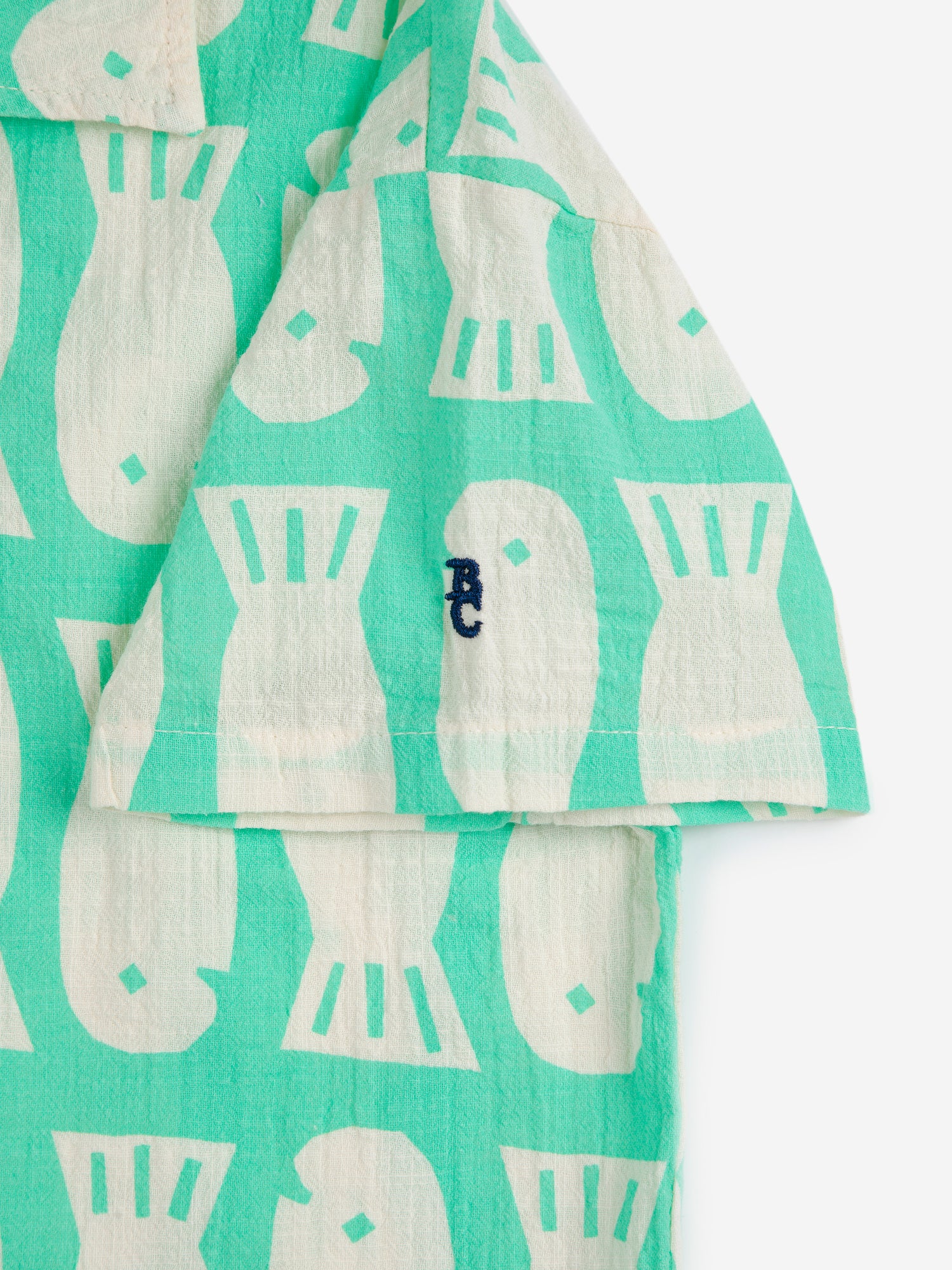 Bobo Choses Lucky Fish All Over Woven Shirt - Light Green