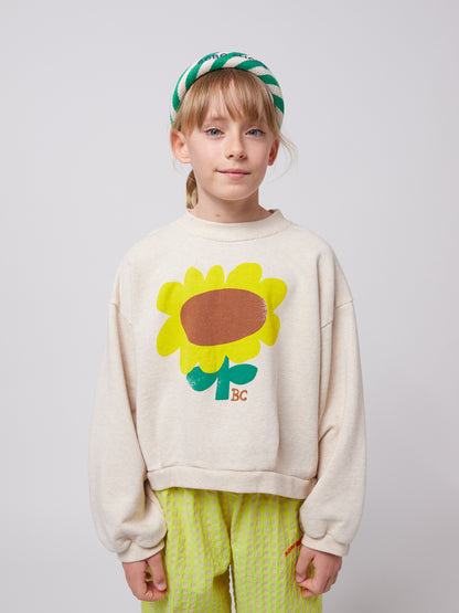 Bobo Choses Sunflower Cropped Sweatshirt - Off White