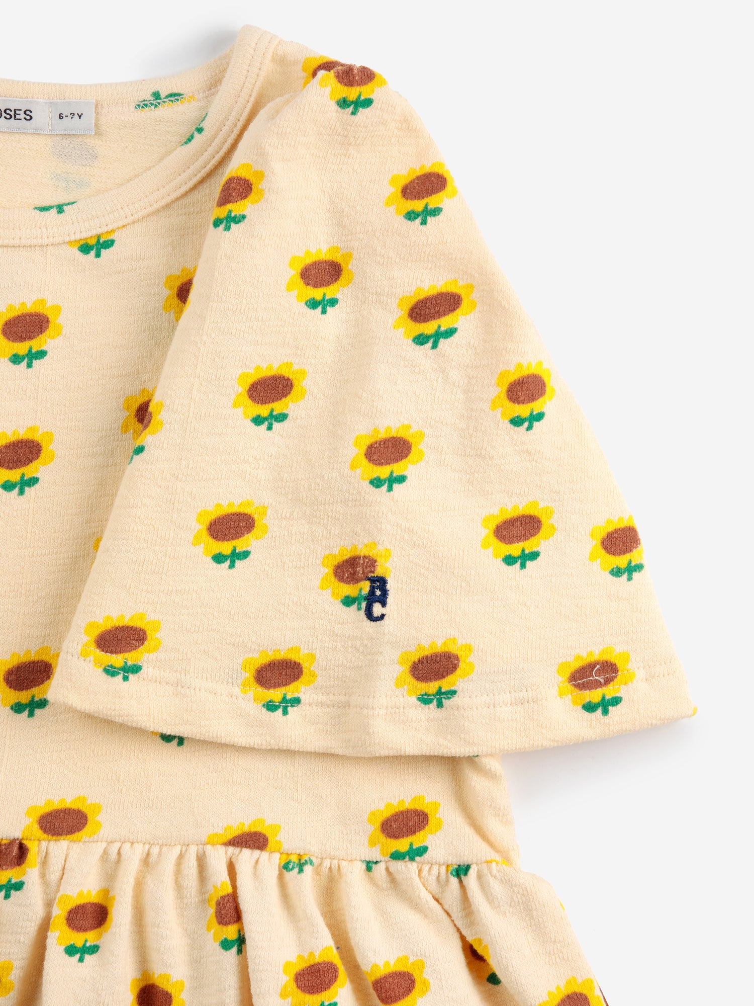 Bobo Choses Sunflower All Over Dress - Off White