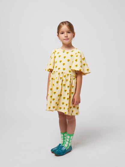 Bobo Choses Sunflower All Over Dress - Off White