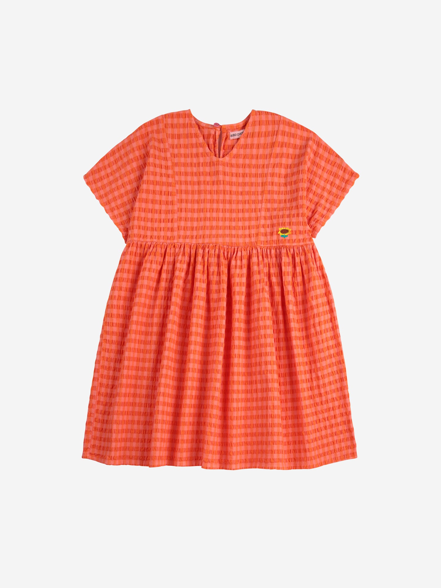 Bobo Choses Vichy Woven Dress - Fuchsia