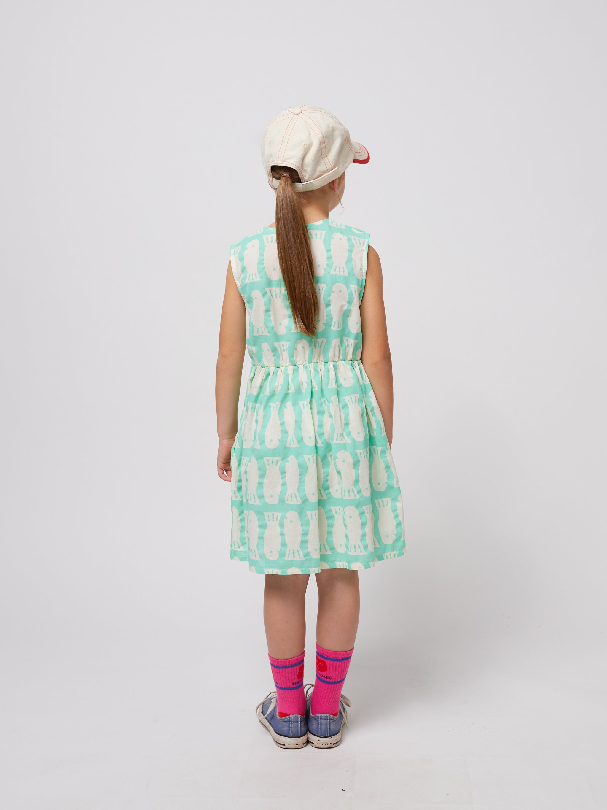 Bobo Choses Lucky Fish All Over Sleeveless Dress - Light Green