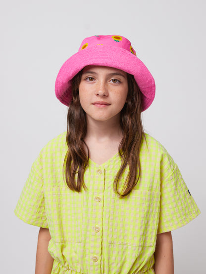 Bobo Choses Sunflower All Over Reversible Hat - Fuchsia