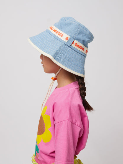 Bobo Choses Bobo Choses Light Denim Bucket Hat - Light Blue