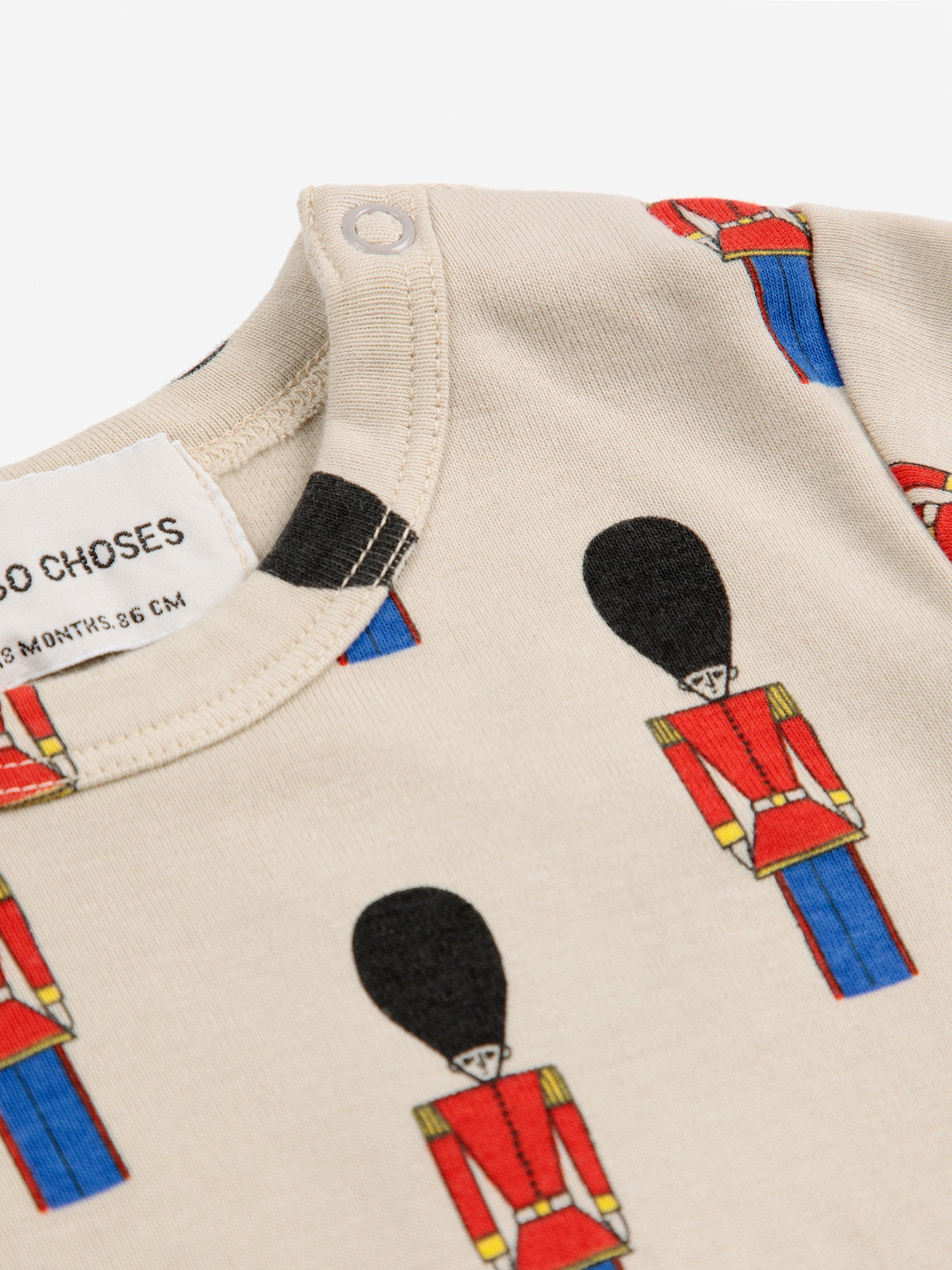 Bobo Choses Baby Little Tin Soldiers All Over Tight T-shirt - Off White