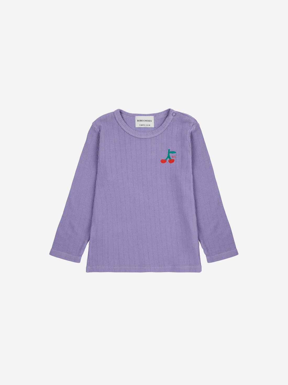 Bobo Choses Baby Cherry Long Sleeve Tight T-shirt - Purple