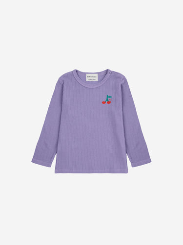 Bobo Choses Baby Cherry Long Sleeve Tight T-shirt - Purple