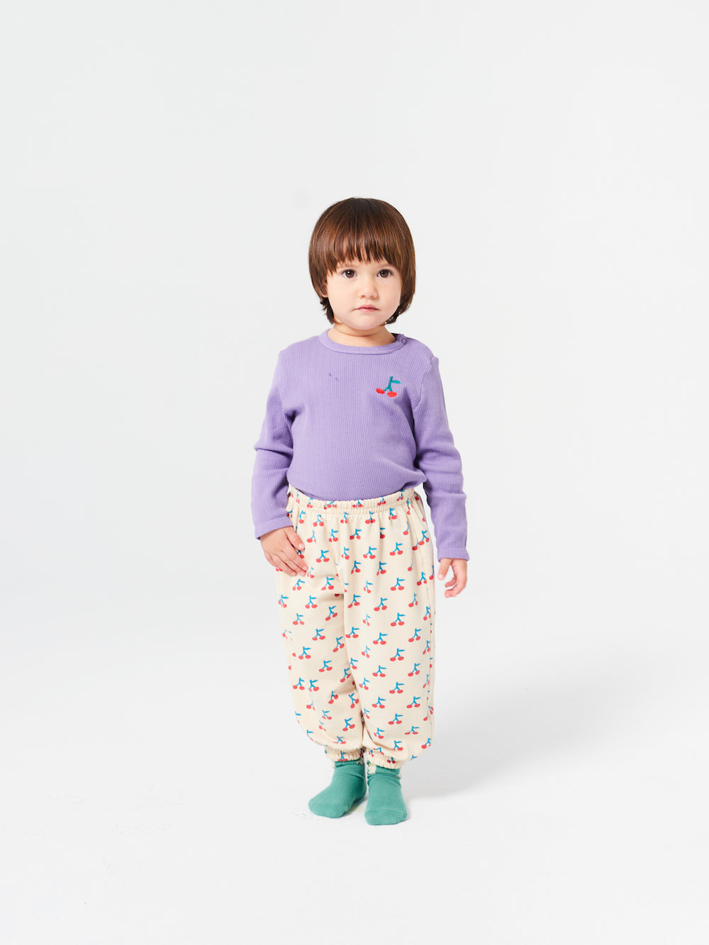 Bobo Choses Baby Cherry Long Sleeve Tight T-shirt - Purple