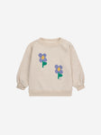 Bobo Choses Baby Pansy Flower Sweatshirt - Beige