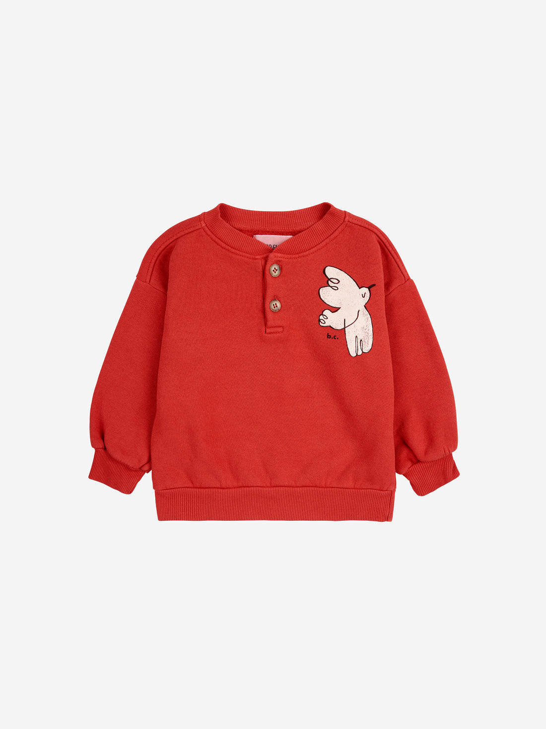 Bobo Choses Baby Freedom Bird Buttoned Sweatshirt - Red