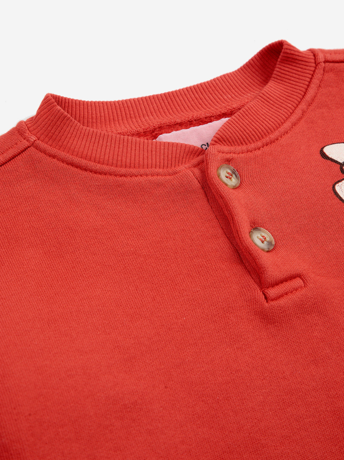 Bobo Choses Baby Freedom Bird Buttoned Sweatshirt - Red