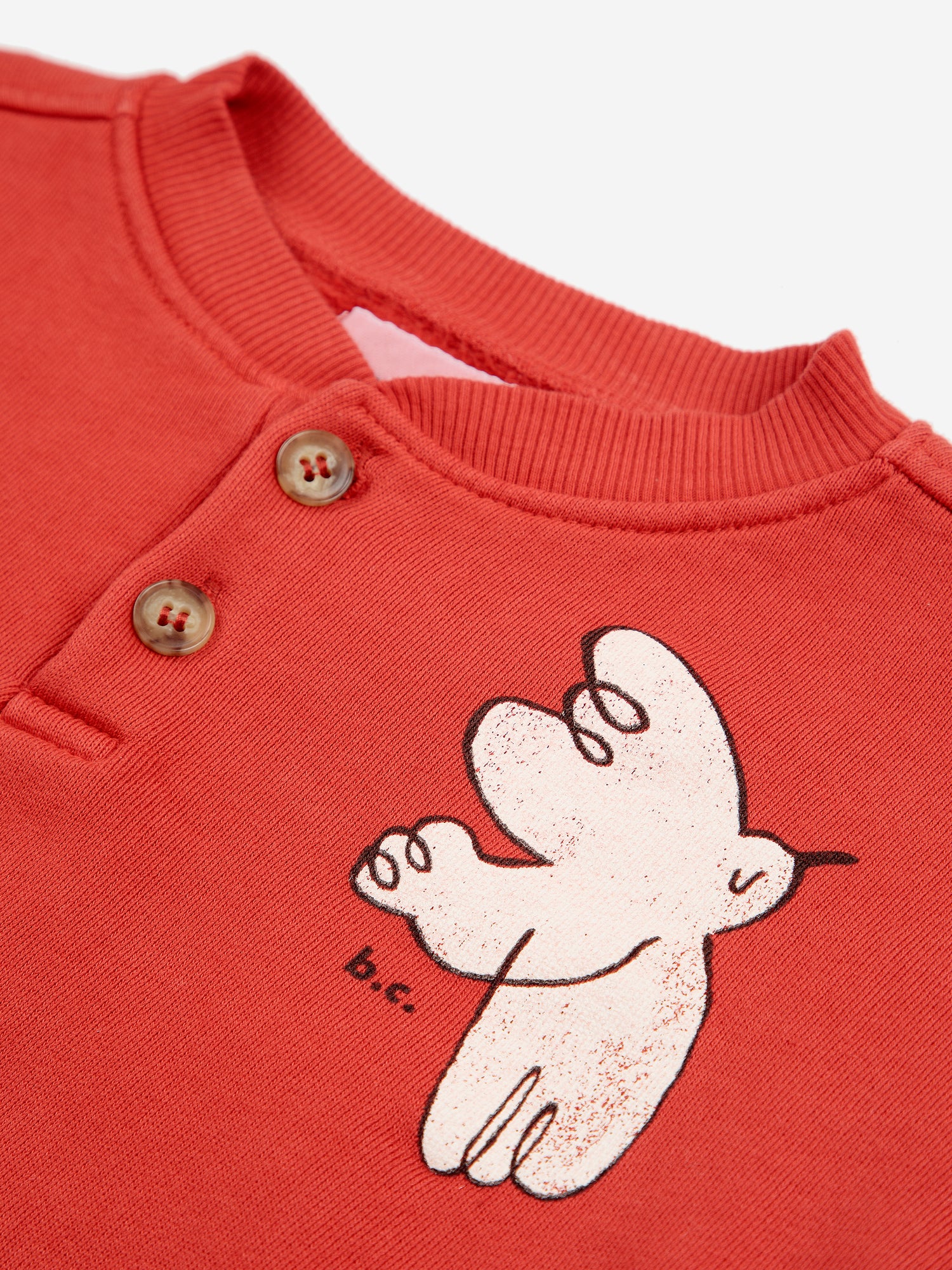 Bobo Choses Baby Freedom Bird Buttoned Sweatshirt - Red