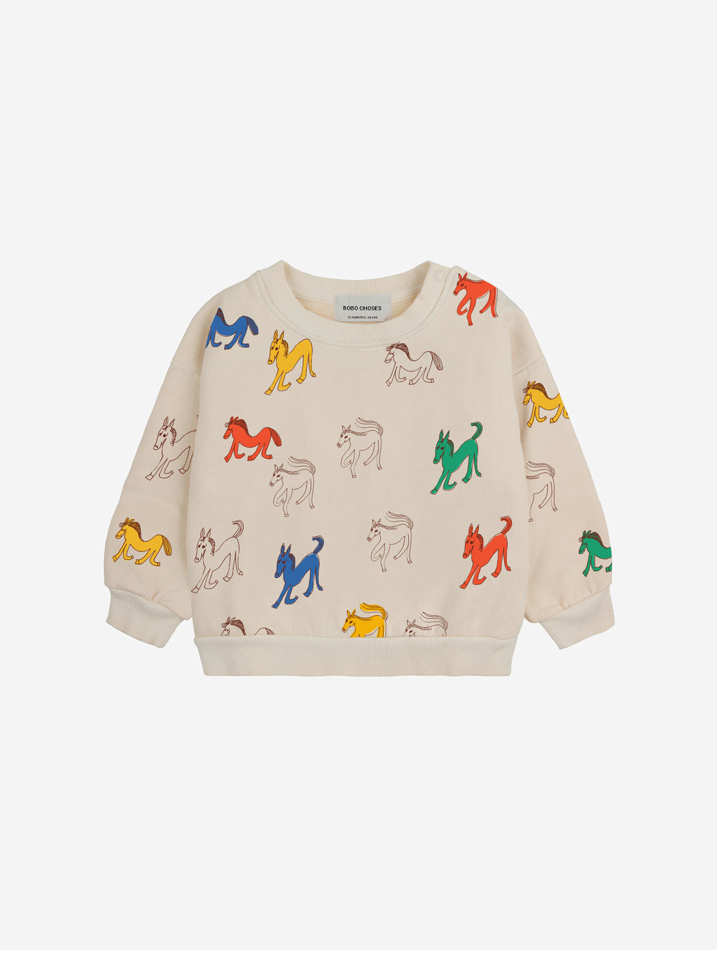 Bobo Choses Baby Wonder Horse All Over Sweatshirt - Off White