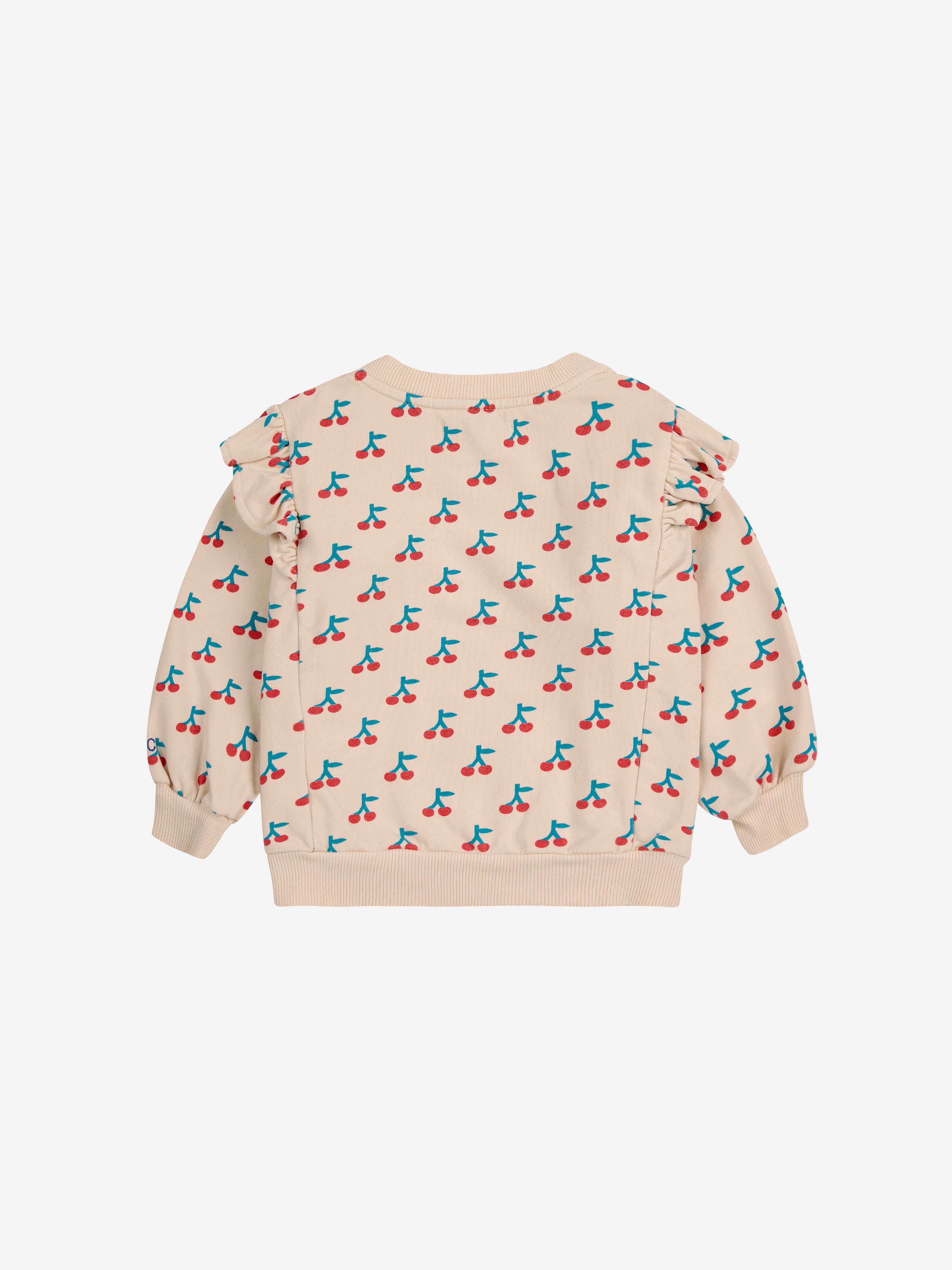 Bobo Choses Baby Cherry All Over Ruffle Sweatshirt