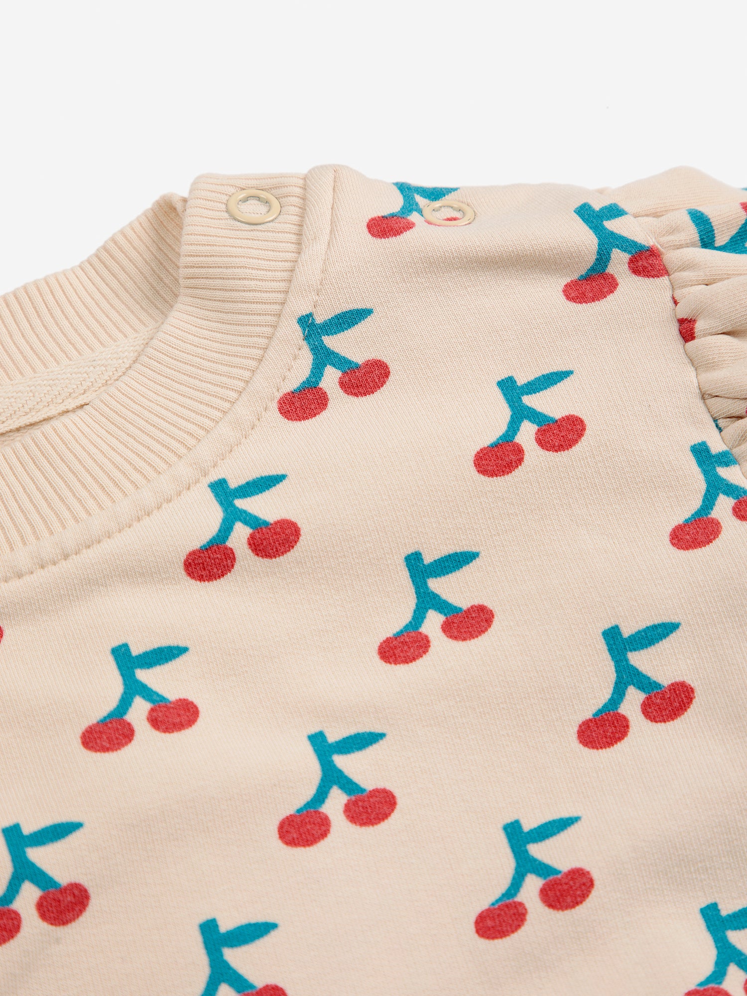 Bobo Choses Baby Cherry All Over Ruffle Sweatshirt