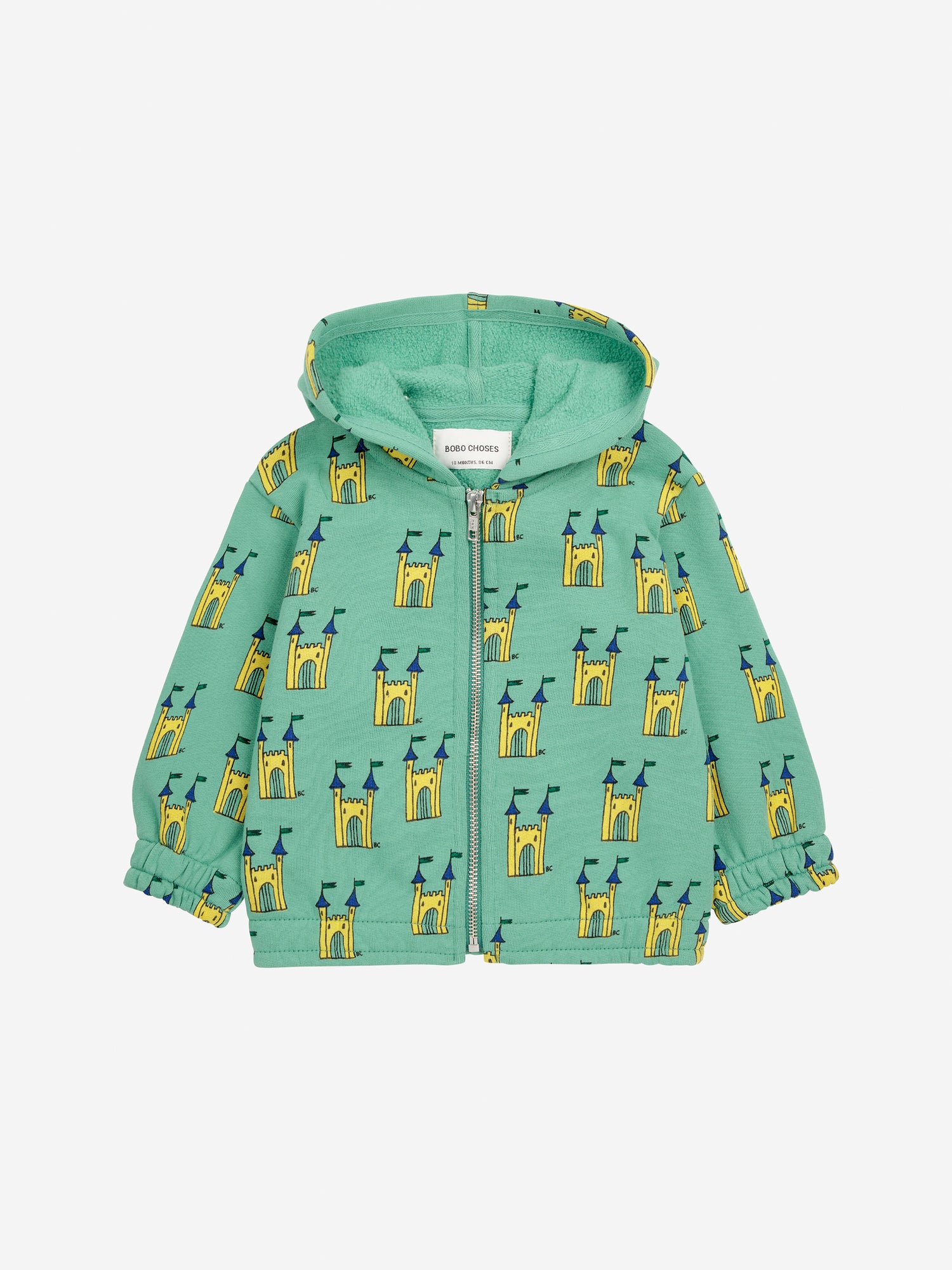 Bobo Choses Baby Faraway Castle All Over Zipped Sweatshirt - Green