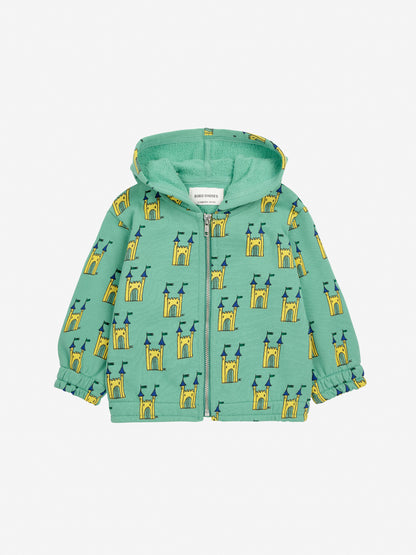 Bobo Choses Baby Faraway Castle All Over Zipped Sweatshirt - Green