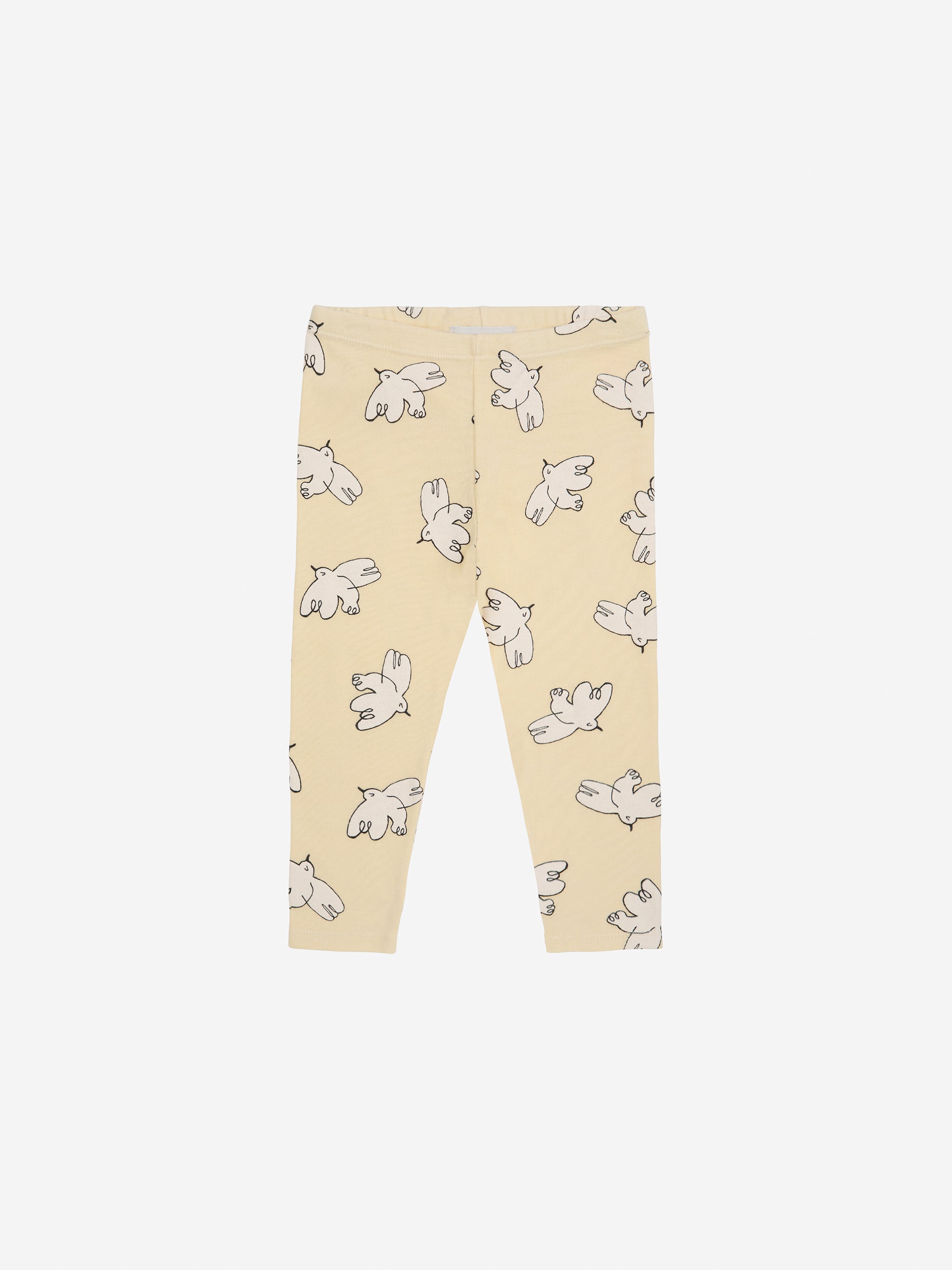 Bobo Choses Baby Freedom Bird All Over Leggings - Light Yellow