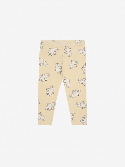 Bobo Choses Baby Freedom Bird All Over Leggings - Light Yellow