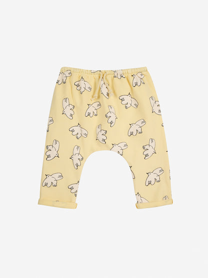 Bobo Choses Baby Freedom Bird All Over Harem Pants - Light Yellow