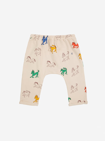 Bobo Choses Baby Wonder Horse All Over Harem Pants - Off White