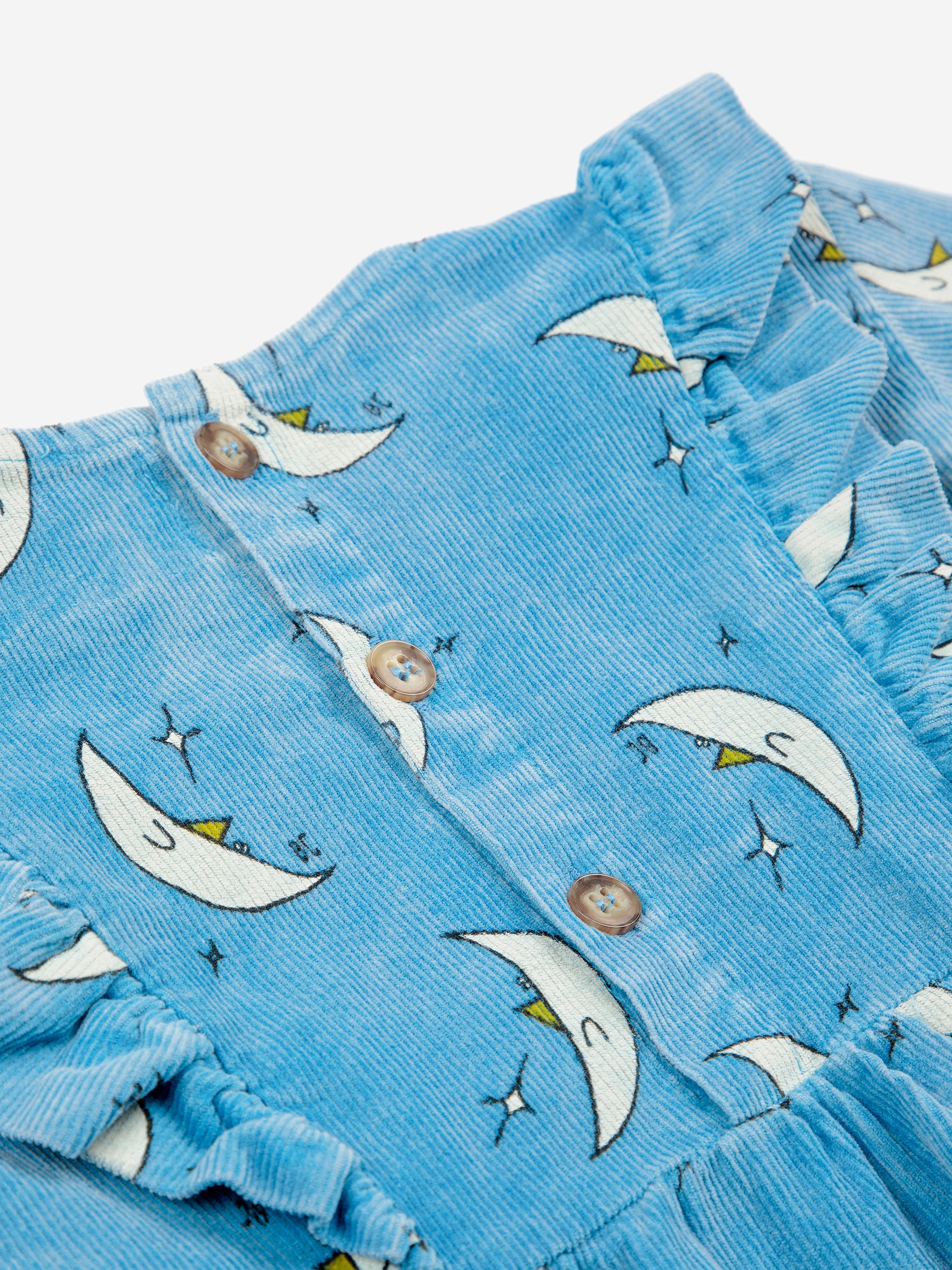 Bobo Choses Baby Beneath The Moon All Over Micro Corduroy Dress - Light Blue