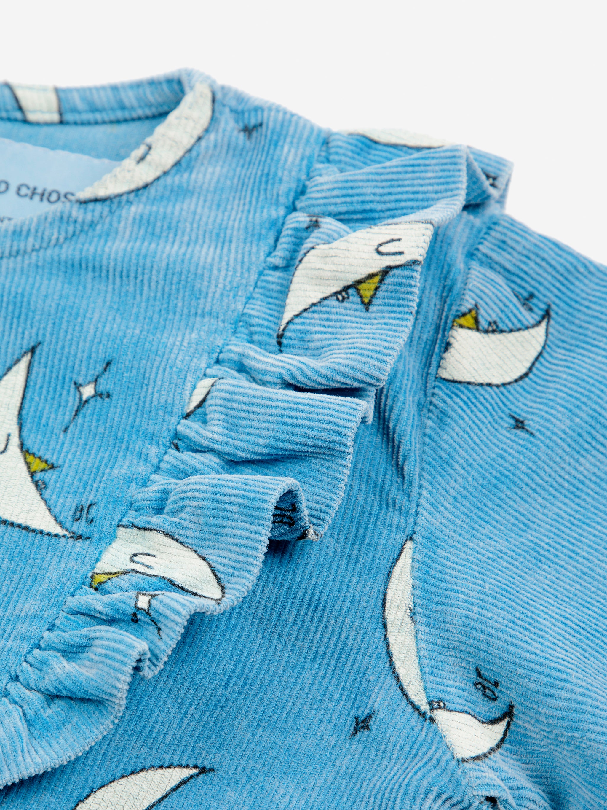 Bobo Choses Baby Beneath The Moon All Over Micro Corduroy Dress - Light Blue