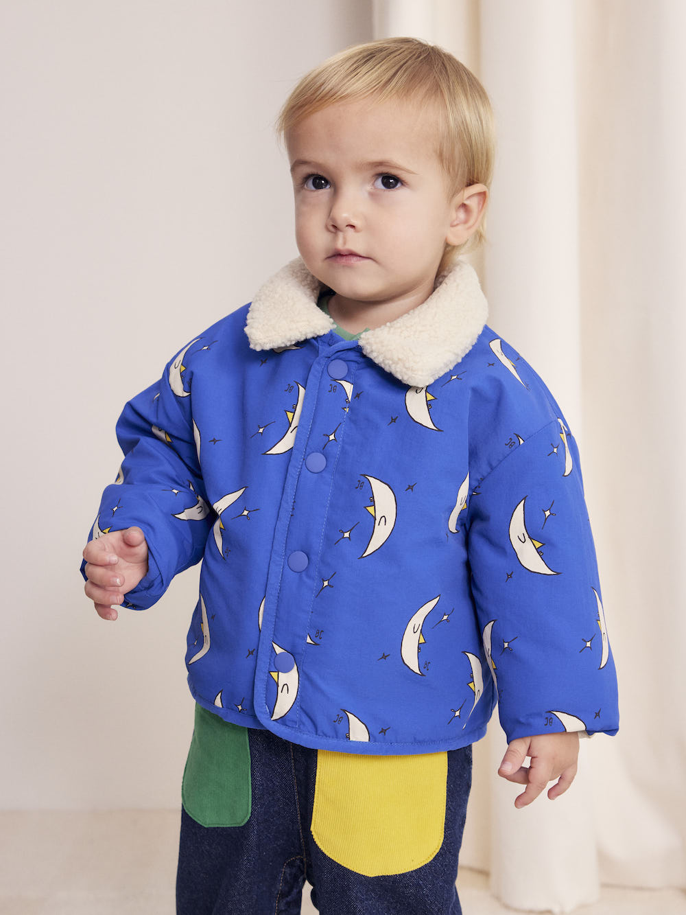 Bobo Choses Baby Beneath The Moon All Over Reversible Jacket - Blue