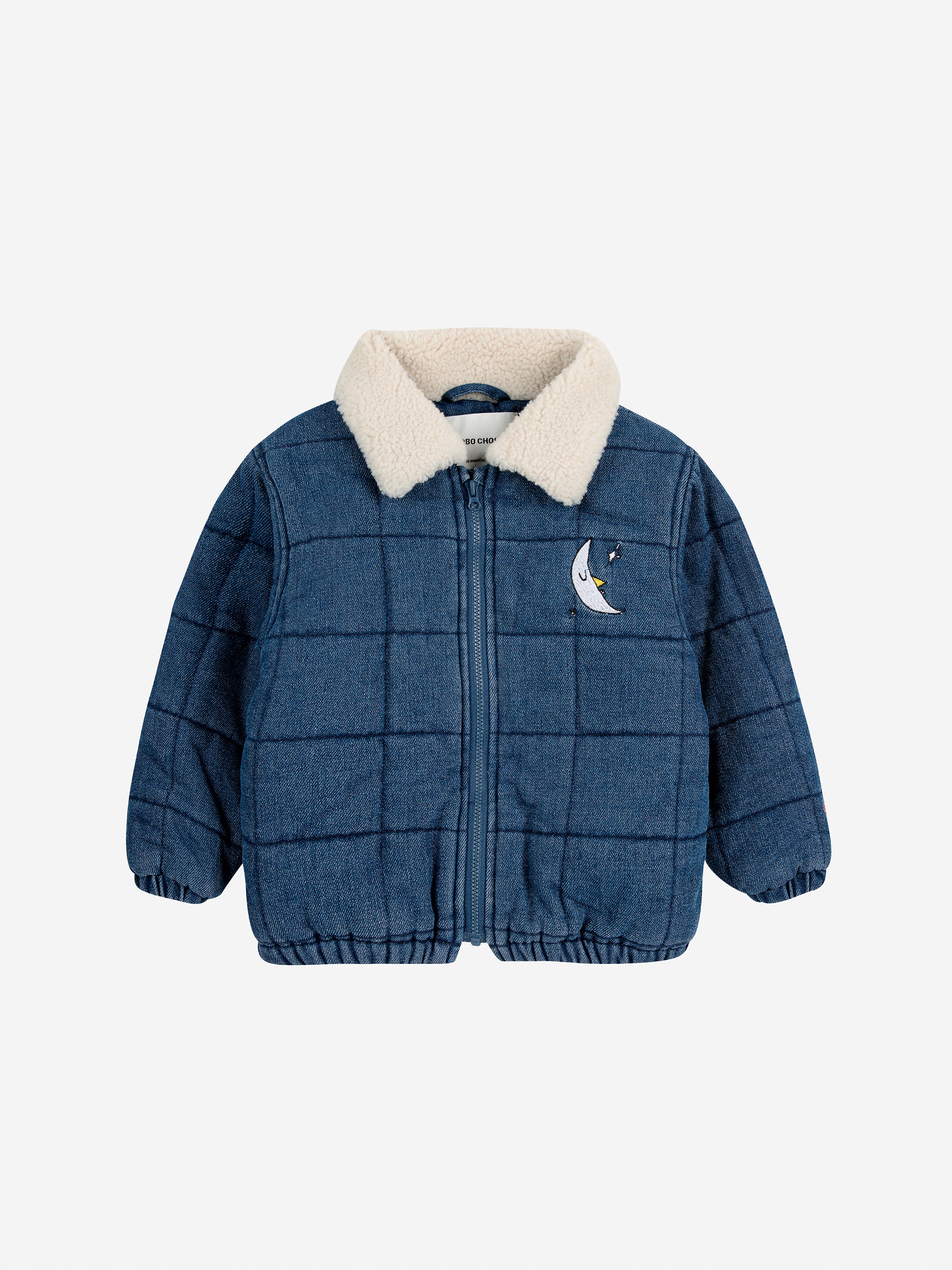 Bobo Choses Baby Quilted Denim Jacket - Navy Blue