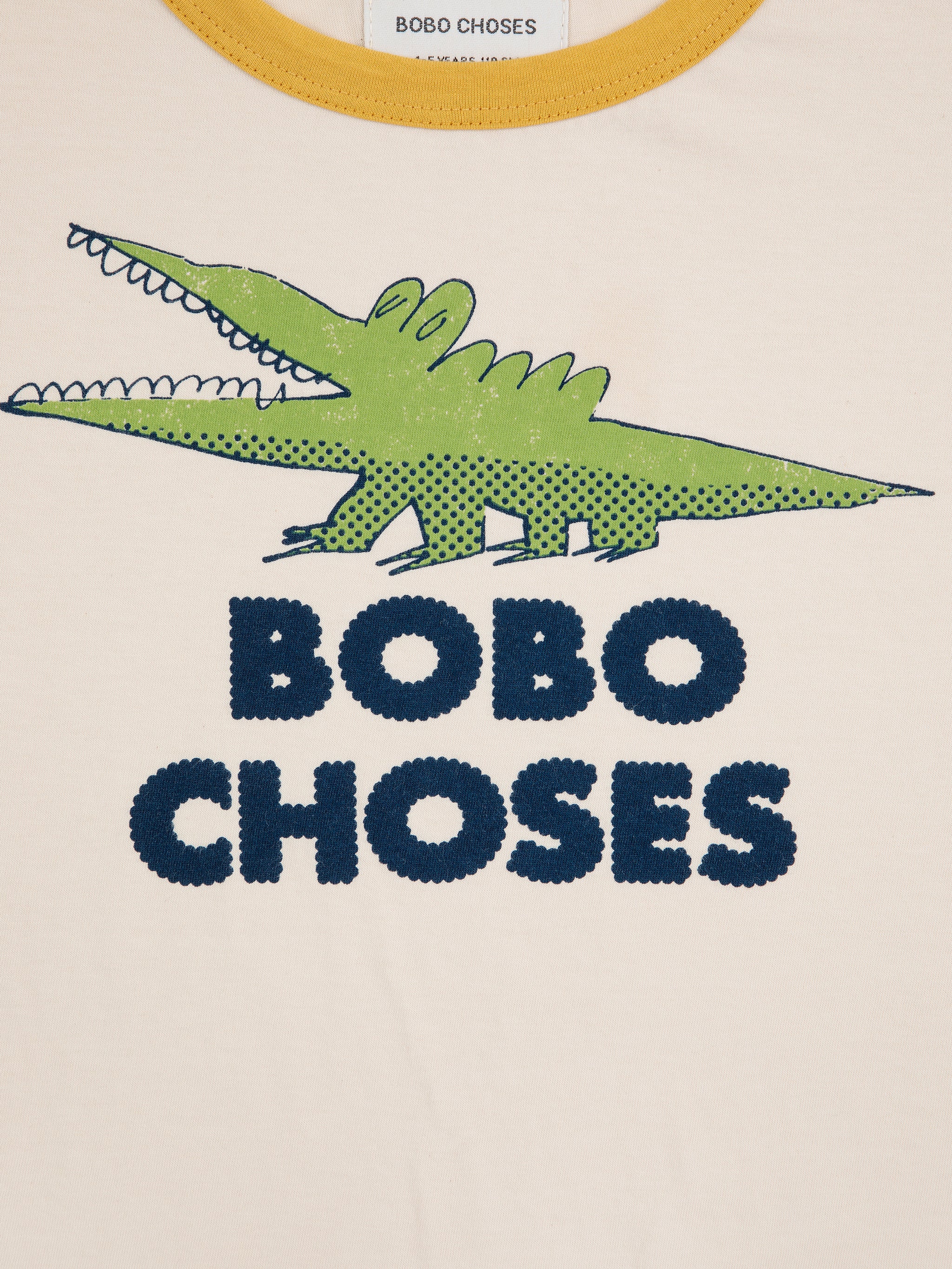 Bobo Choses Talking Crocodile T-shirt - White