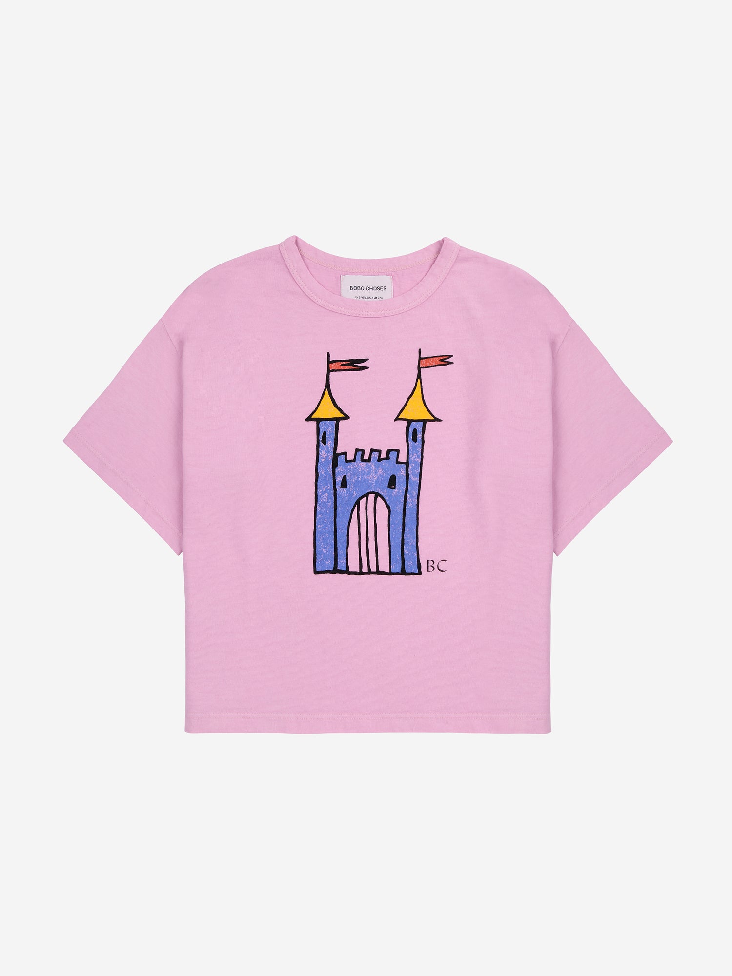 Bobo Choses Faraway Castle Short Sleeve T-shirt - Pink