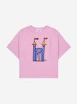 Bobo Choses Faraway Castle Short Sleeve T-shirt - Pink