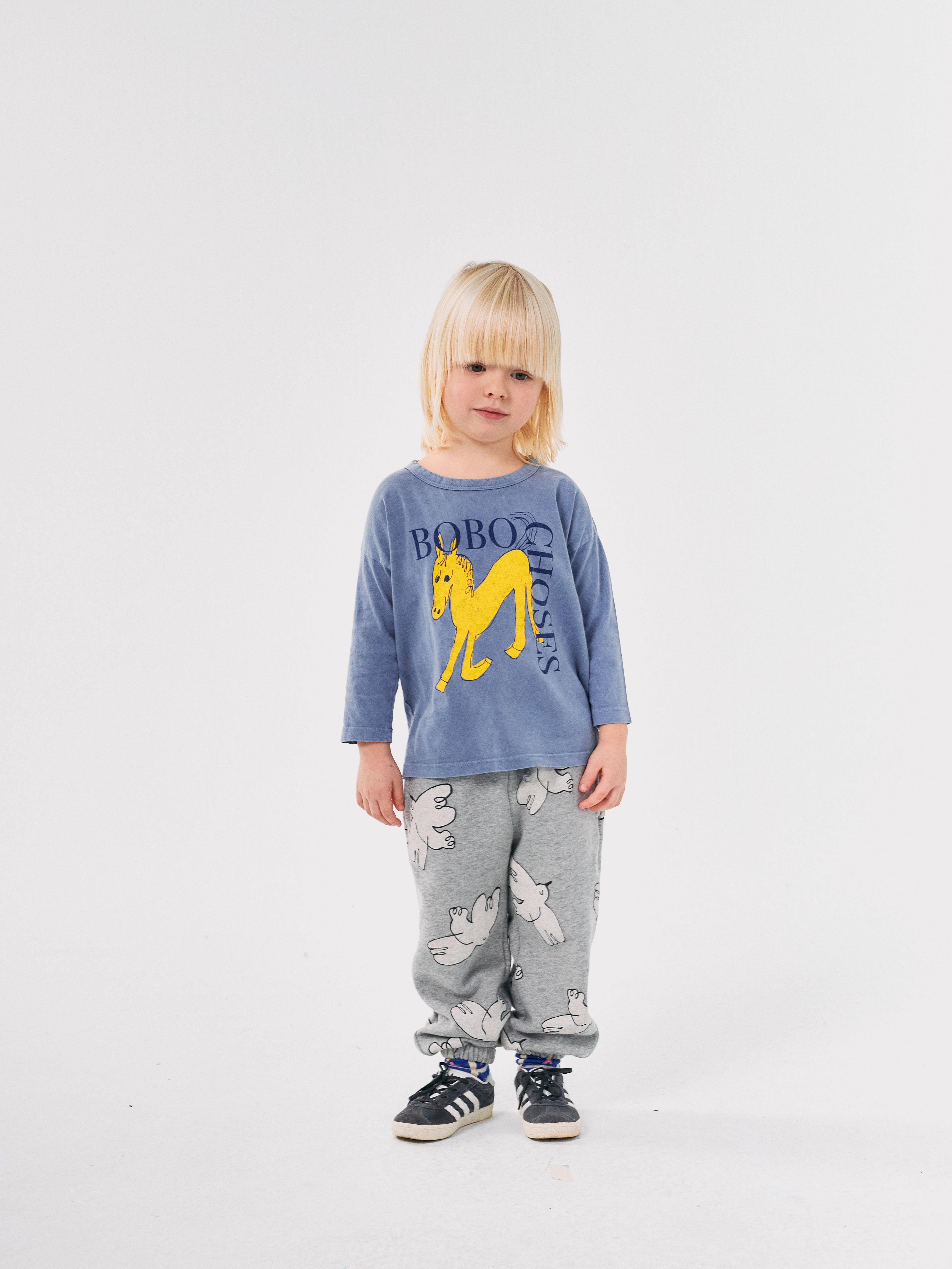 Bobo Choses Wonder Horse T-shirt - Grey