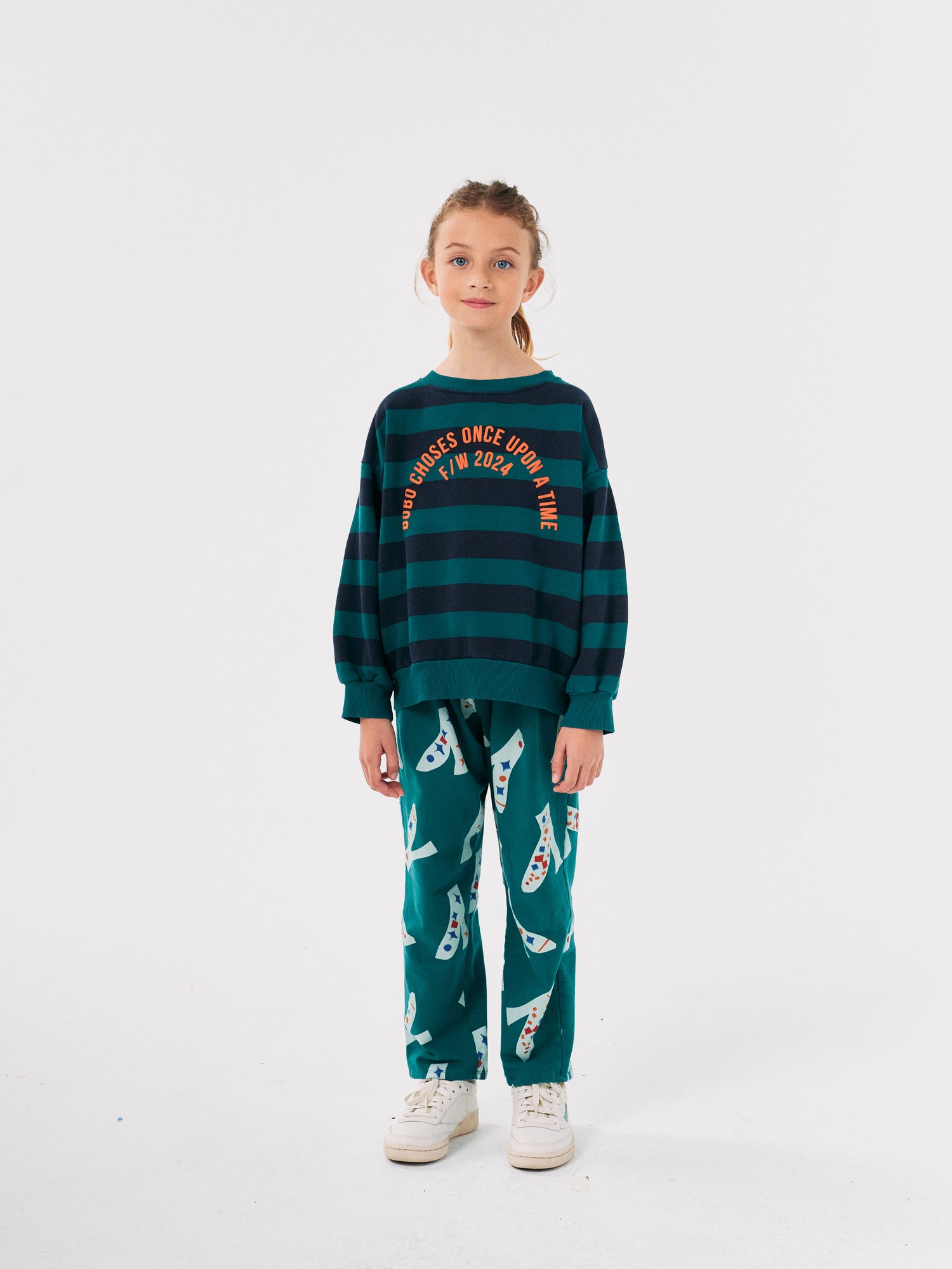 Bobo Choses Bobo Circle Stripes Sweatshirt - Midnight Blue