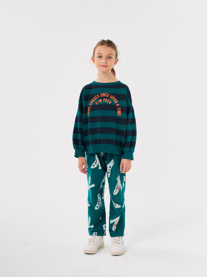 Bobo Choses Bobo Circle Stripes Sweatshirt - Midnight Blue