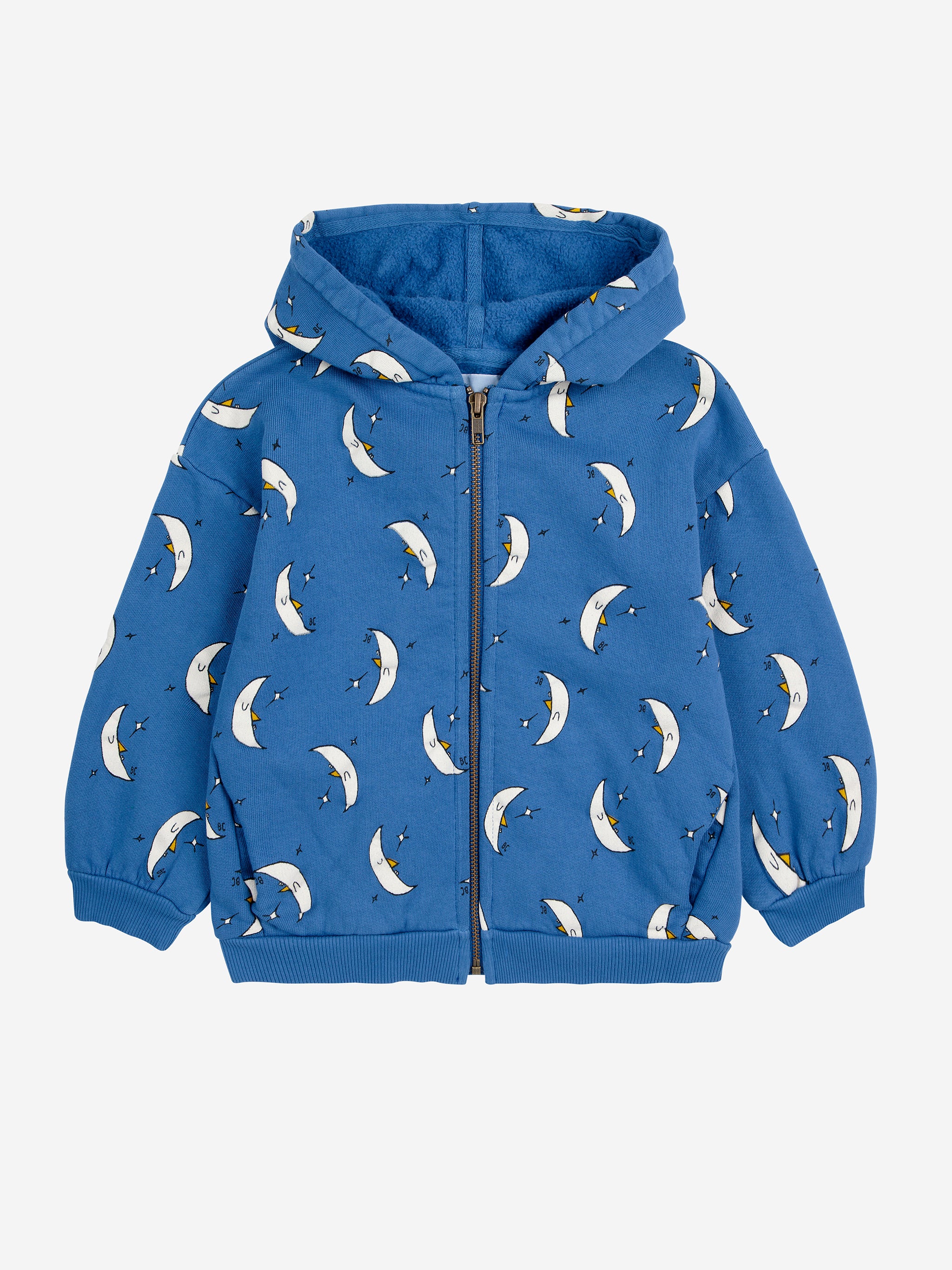 Bobo Choses Beneath The Moon All Over Zipped Hoodie - Blue