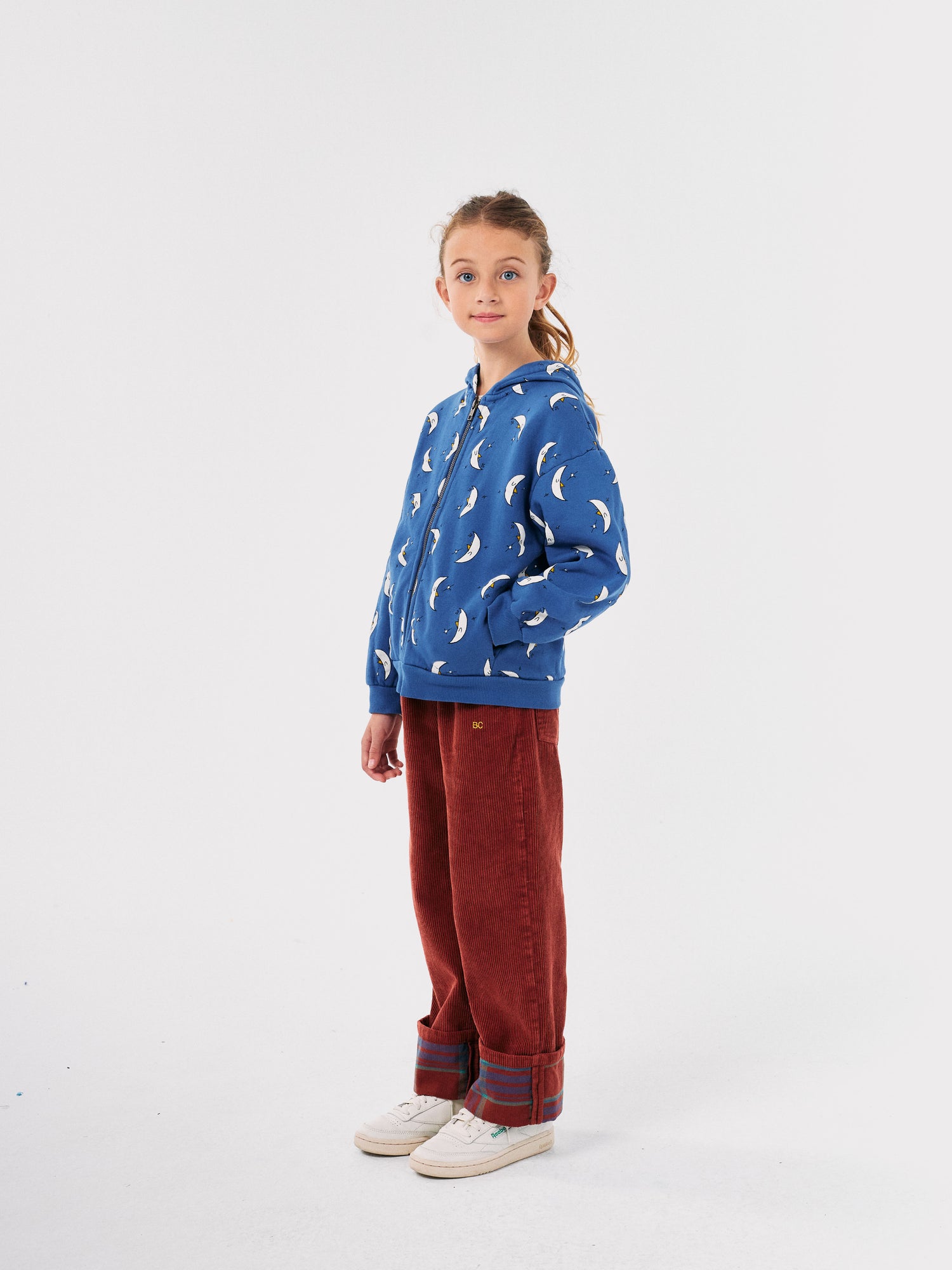 Bobo Choses Beneath The Moon All Over Zipped Hoodie - Blue