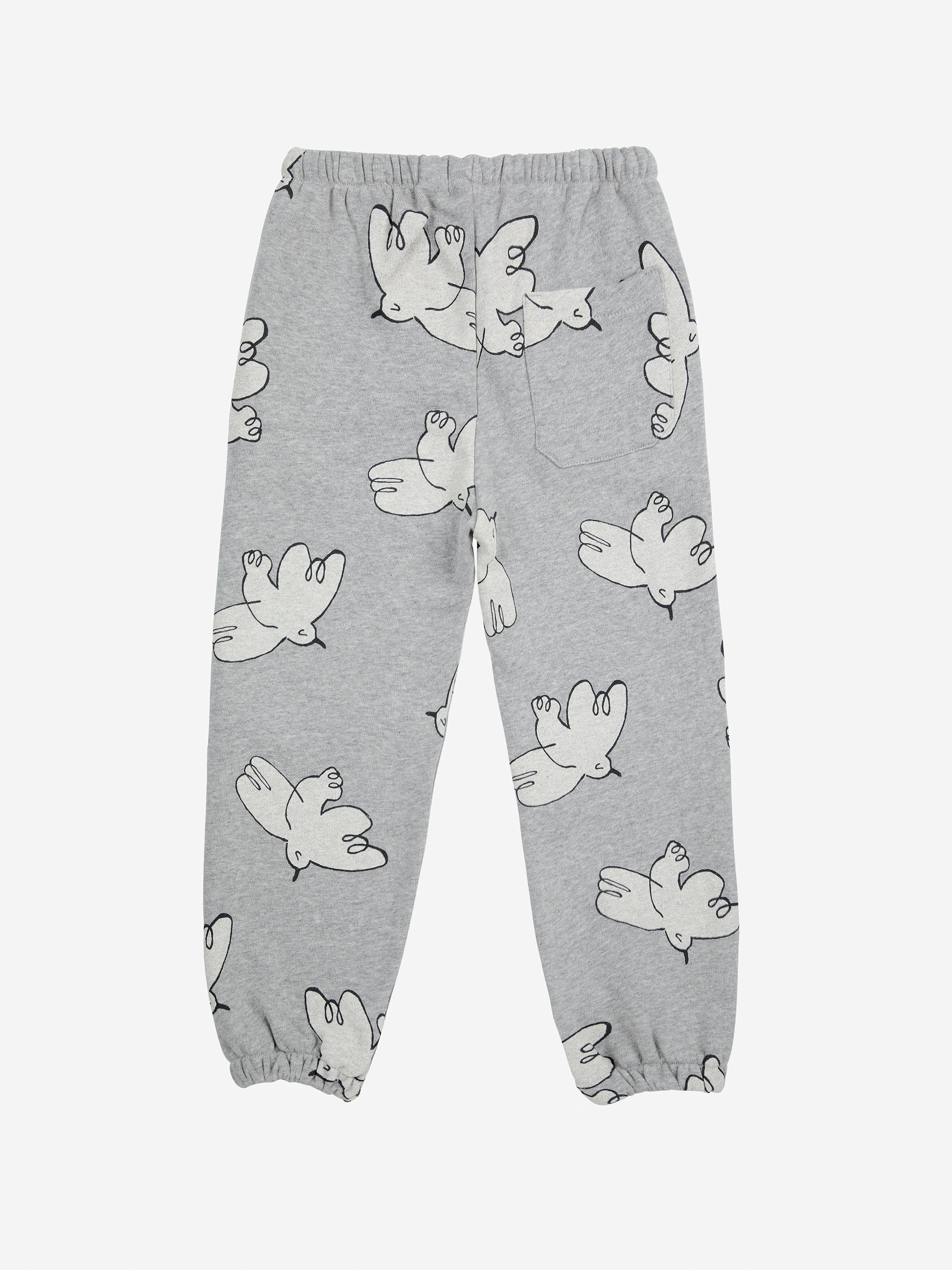 Bobo Choses Freedom Bird All Over Jogging Pants - Light Heather Grey