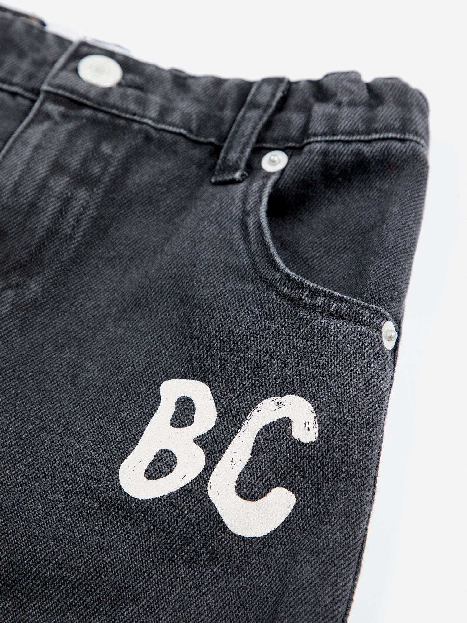 Bobo Choses B.C Shadow Denim Baggy Pants - Black