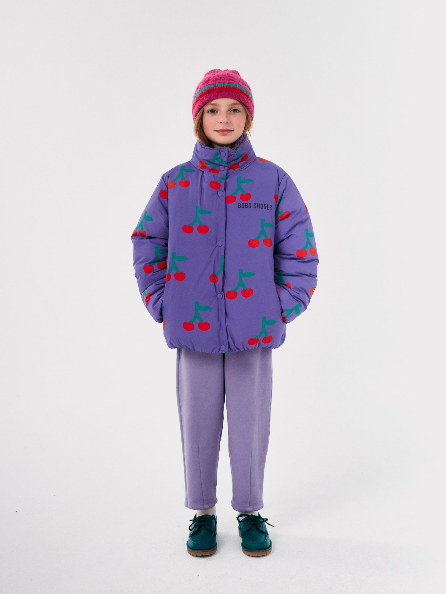 Bobo Choses Bobo Cherry All Over Anorak - Lavender