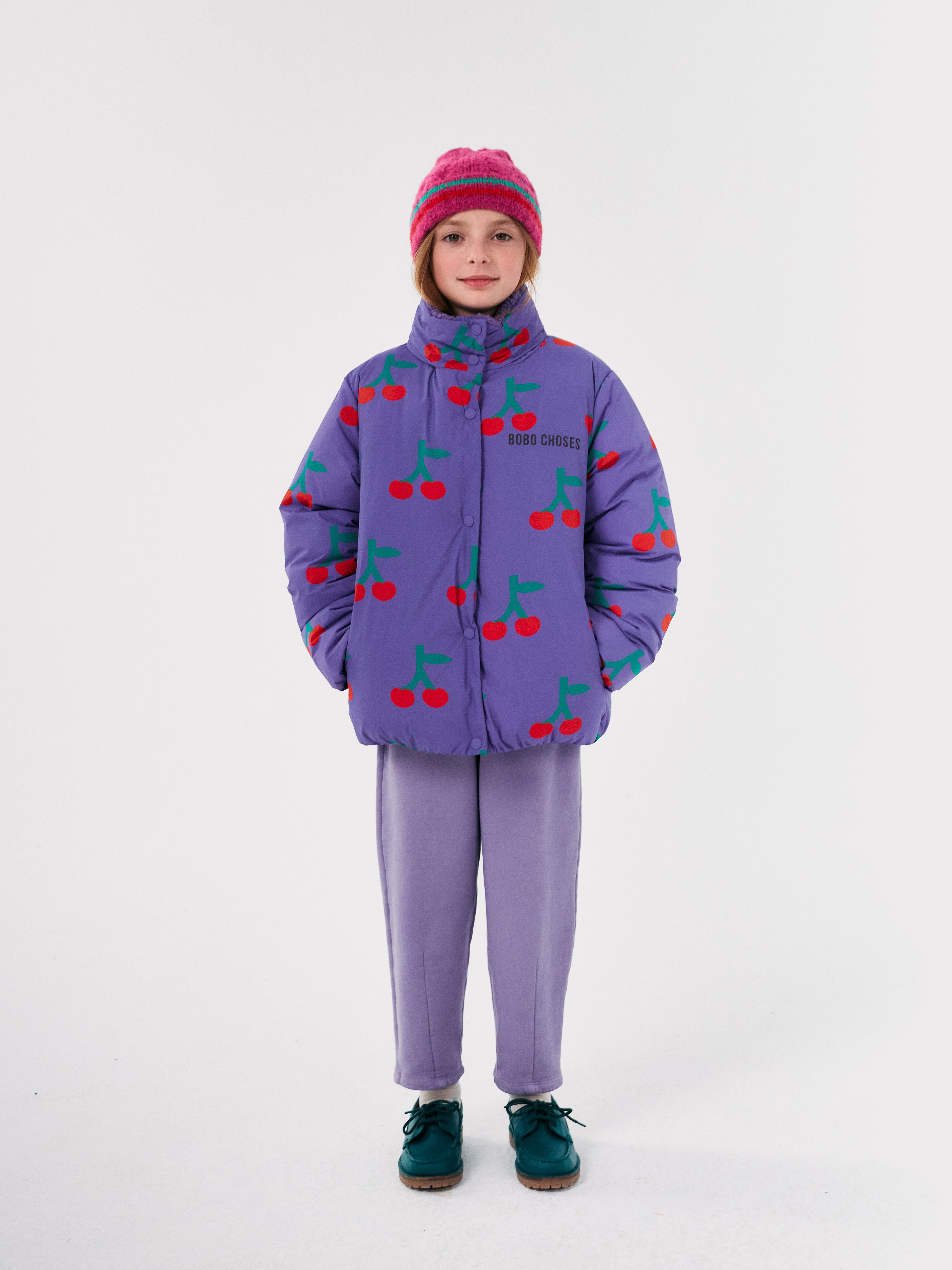 Bobo Choses Bobo Cherry All Over Anorak - Lavender