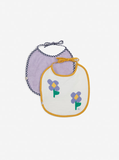 Bobo Choses Pansy Flower Bib Set - Lavender