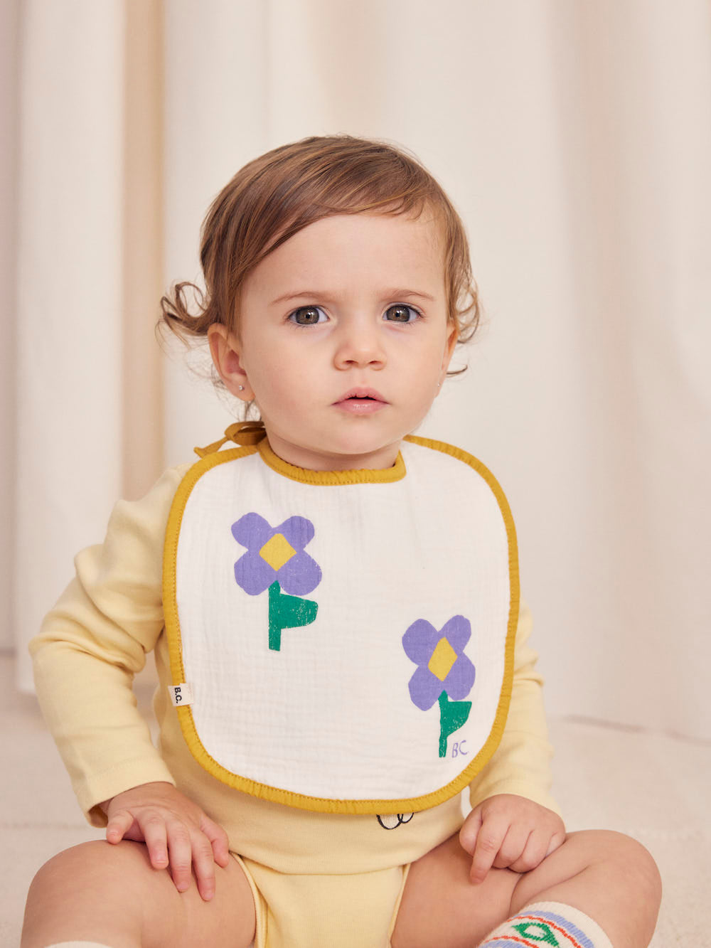 Bobo Choses Pansy Flower Bib Set - Lavender