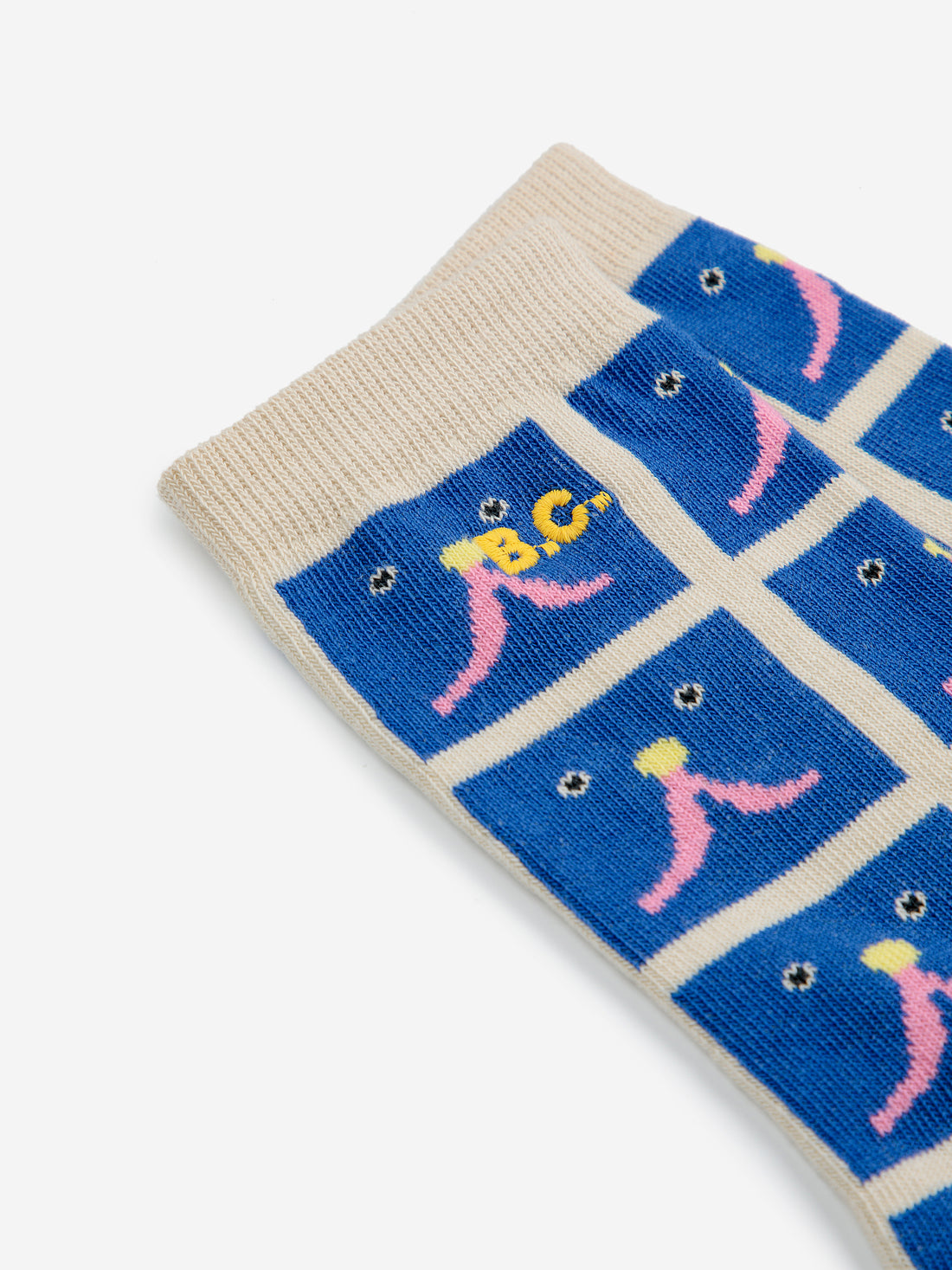 Bobo Choses Funny Face All Over Long Socks - Blue