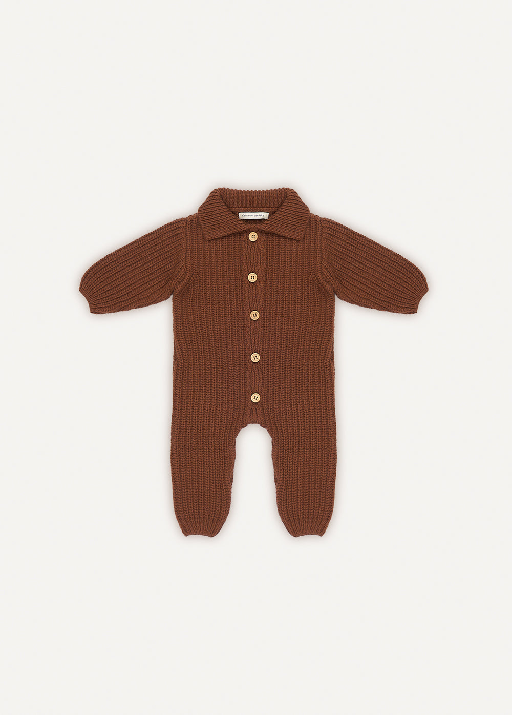 The New Society Baby Rib Onesie - Acorn