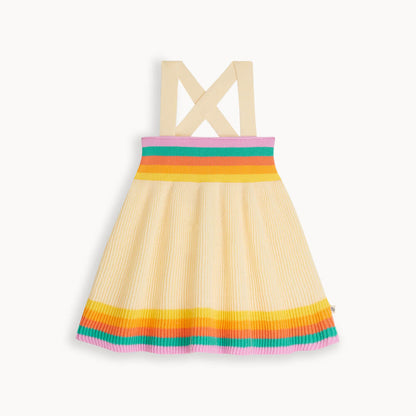 Bonnie Mob Bay Knitted Baby Sun Dress - Rainbow Pink