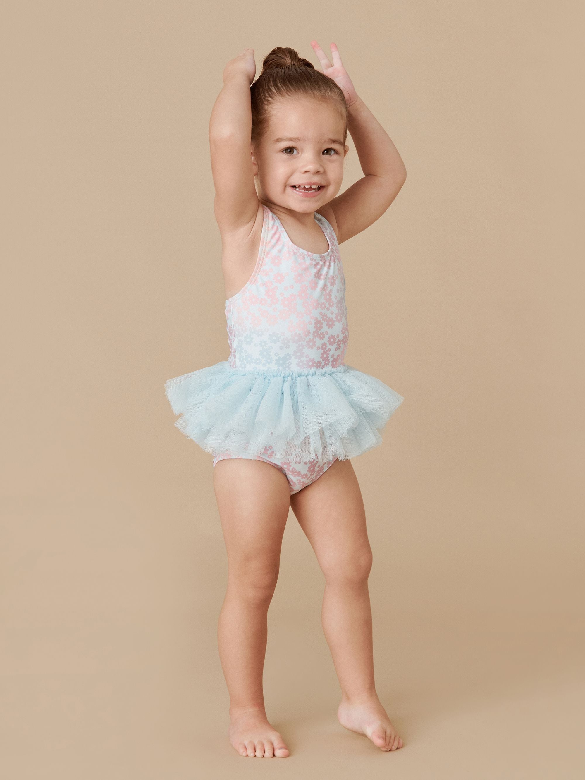 Huxbaby Swimsuit - Rainbow Flower Ballet