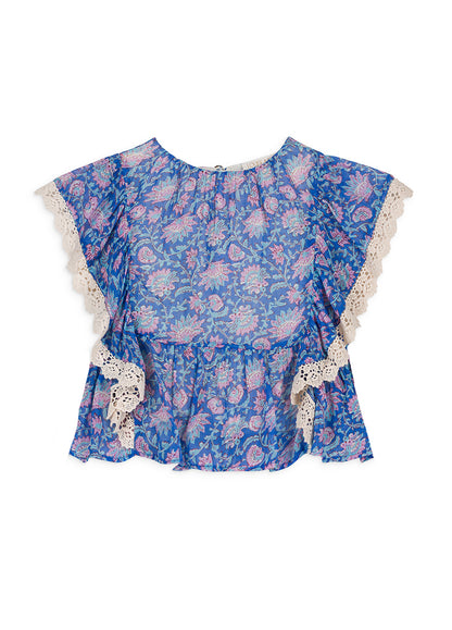 Louise Misha Ines Blouse - Blue Capri Cove